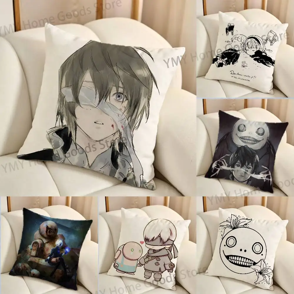

Game Nier E-Emil D-Dark Gifts PillowCase Sofa Cushion Cover Suitable For Home Bedroom Room custom Decor