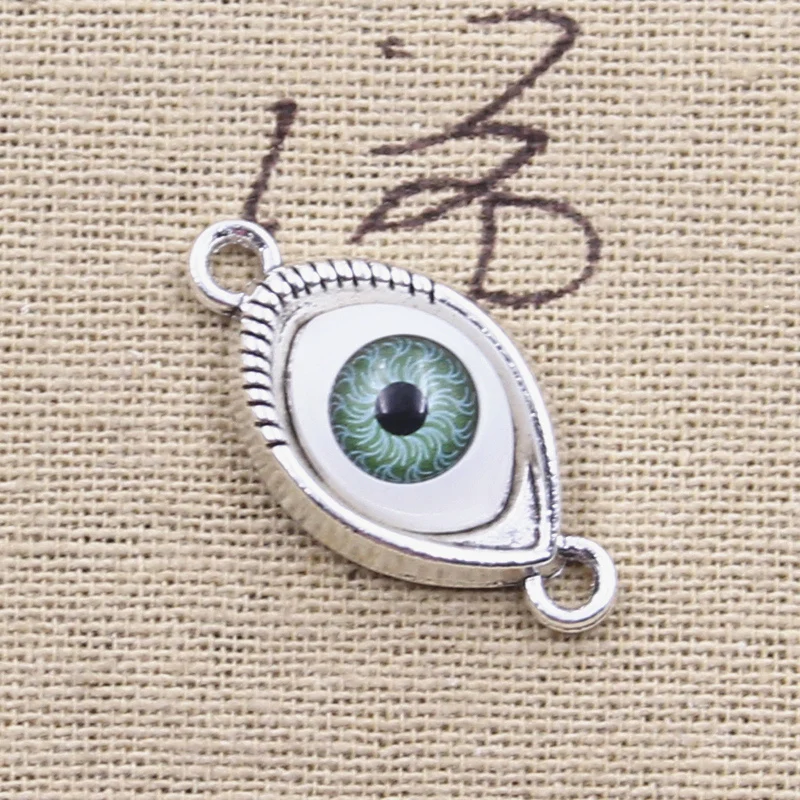 6pcs Charms 4colors Devil Eye 30x15mm Antique Tibetan Pendant Findings Accessories DIY Vintage Choker Handmade Jewelry