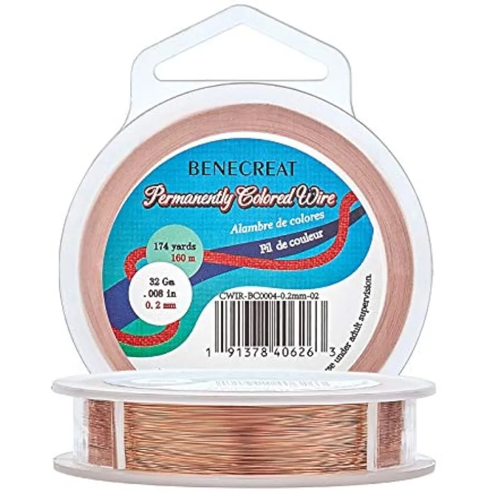 

32-Gauge 174 Yards Tarnish Resistant Thin Copper Wire for Jewelry Beading Craft