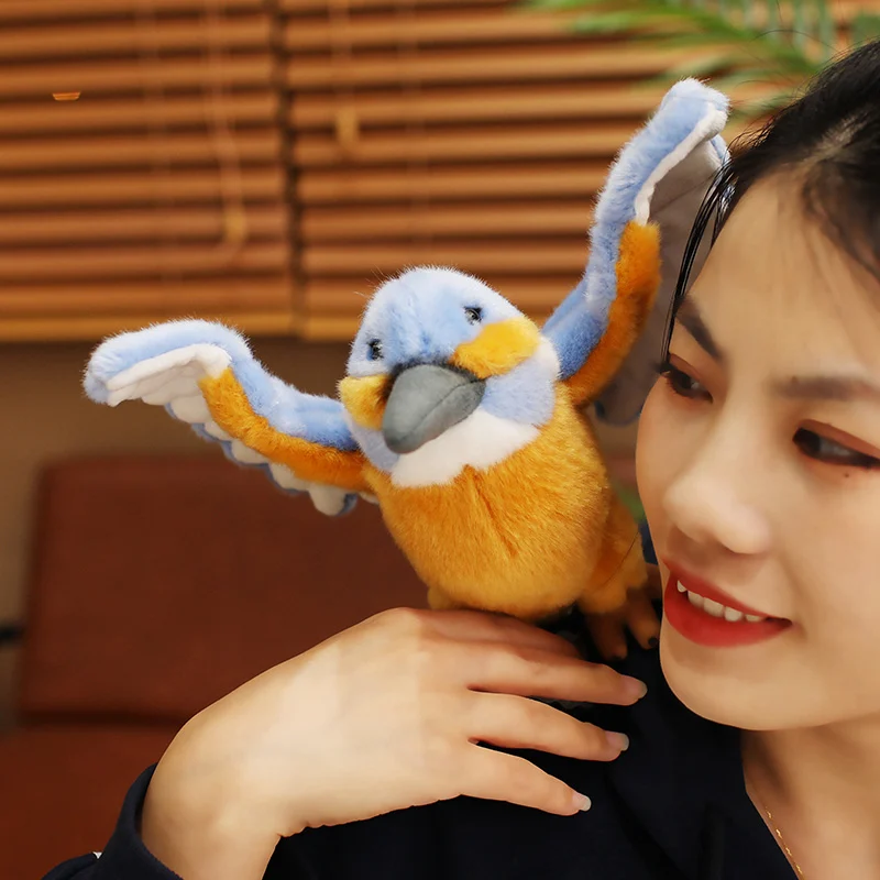 20CM 시뮬레이션 실물 같은 잉어새 플러시 장난감 봉제 인형 실제 새 동물 인형 어린이 선물 홈 데코