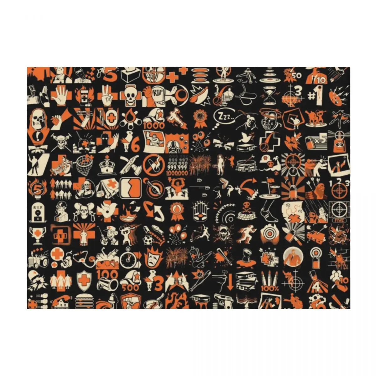 

TF2 Achievements Throw Blanket Sofas Designers Bed Fashionable Decorative Sofas Blankets