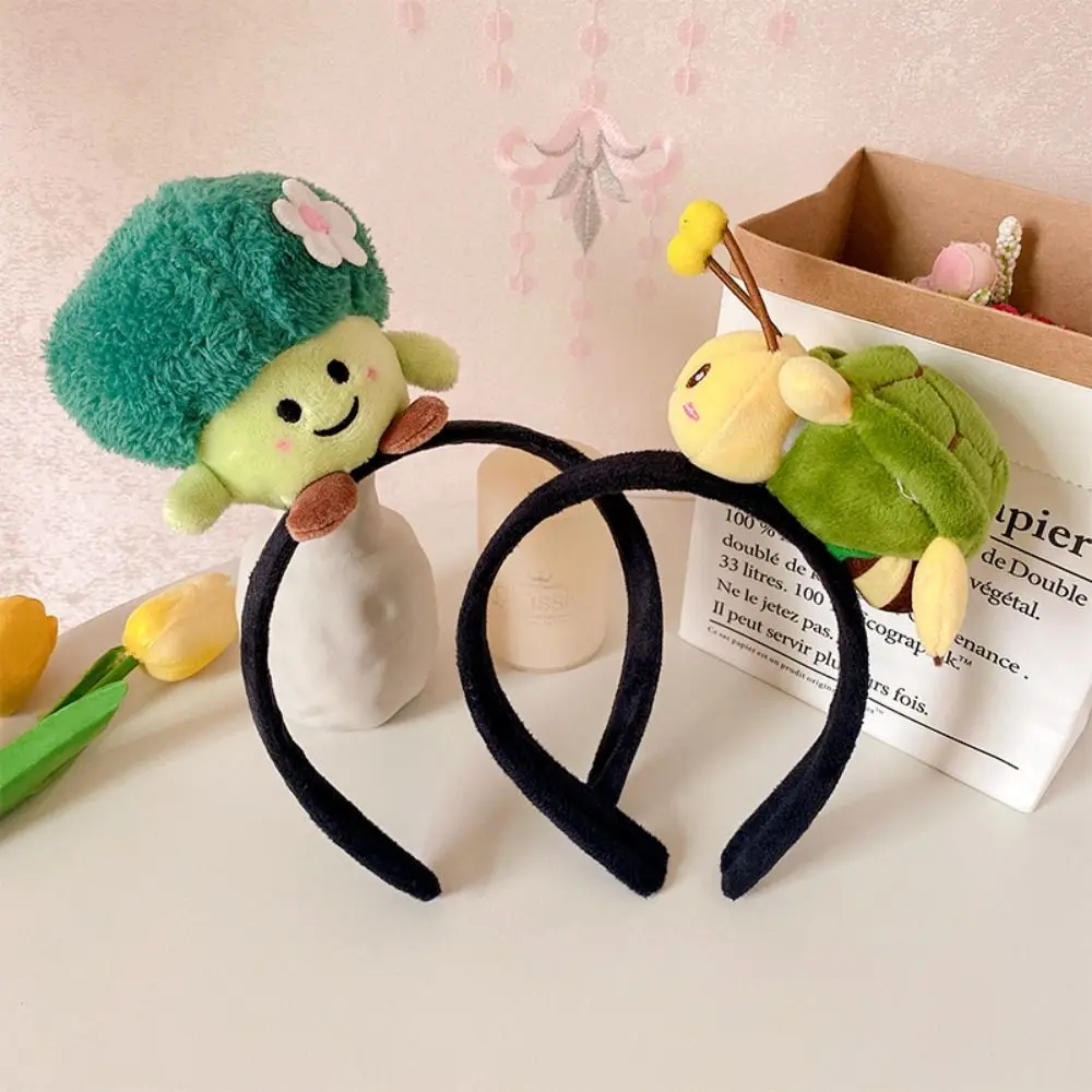 

Kawaii Cartoon Animal Plush Headband Tortoise Frog Vegetable Cute Funny Hairband Children's Hair Accessories For Women Girl