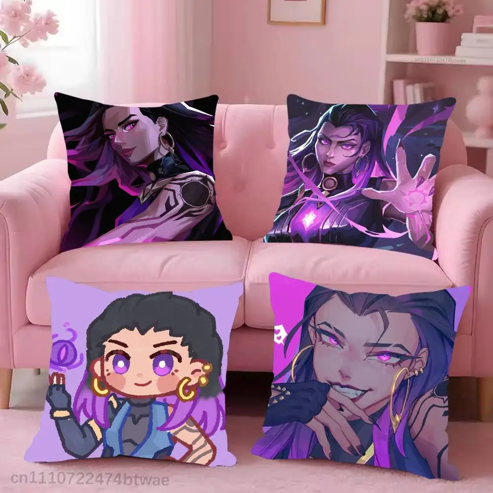 V-Valorant R-Reyna Pillowcases Cute Funny Pillow Case For Wedding Party Home Decor Comfy Pillow Cove