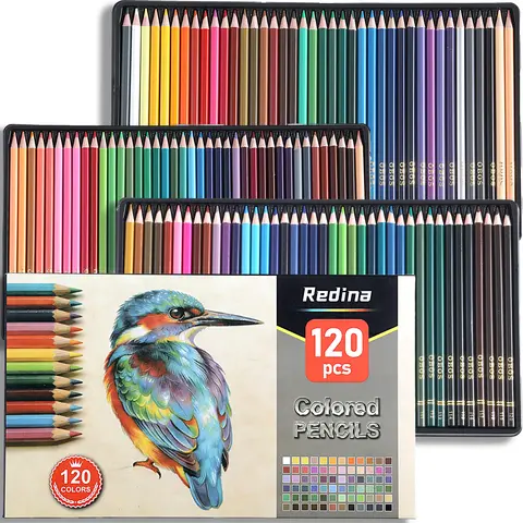 120/72/48Pack Pre-Sharpened Colored Pencils Bulk Set No-Duplication Colors Prismacolor Style Art Supplies for Adult