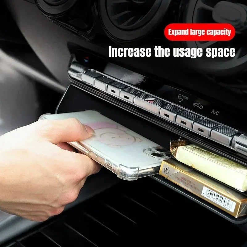 Center Console Storage Box For Mercedes Benz A B CLA GLB GLA GLE Class W177 W247 C118 X247 H247 W167 EQA EQB 2020-2024
