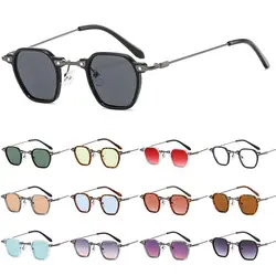 Small Punk Sunglasses Fashion Ocean Color Avant Garde Sun Glasses Polygon Frame Eyewear for Women & Men