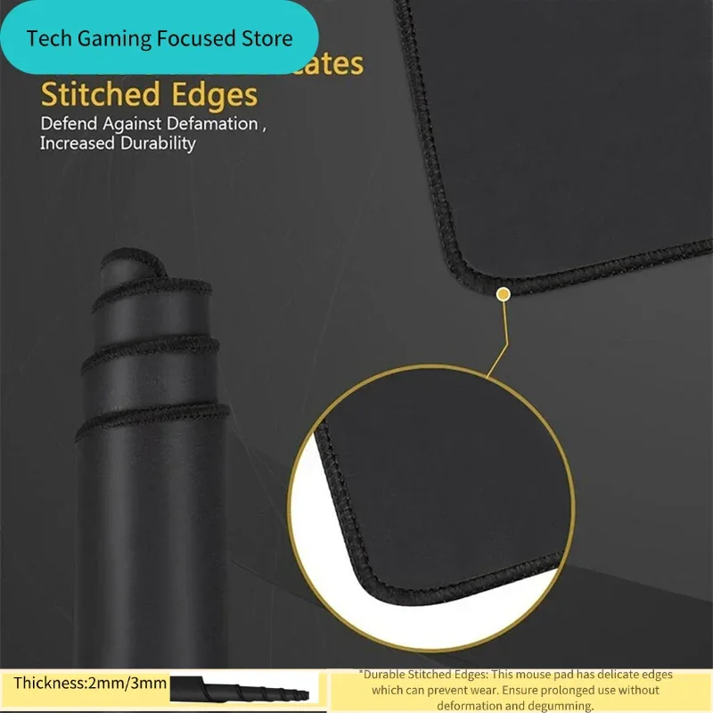 Black Gaming Mouse Pads Computer Gaming Accessories Desktop Mouse Endless Player Office Accessories Computer Large Desk mats