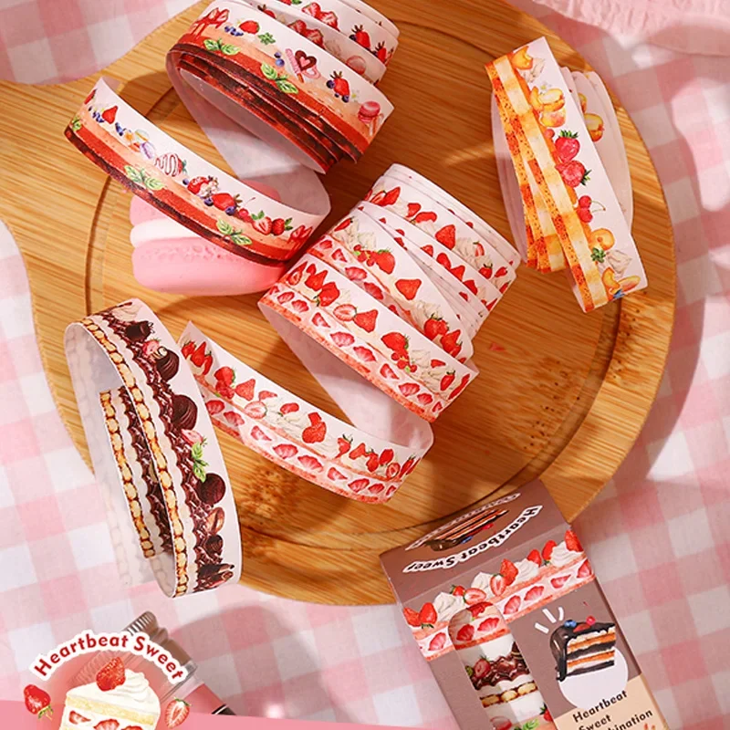 Mr Paper, 1 style 16 rolls/bag ‘Heartwarming Sweet Combination’ series tape set washi tape kawaii  colourful tape