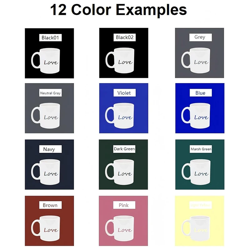 12 Color Laser Engraving Marking Paper for CO2 Fiber UV Laser Engraver Cutting Machine - Tools for Ceramics Glass Stone Tiles