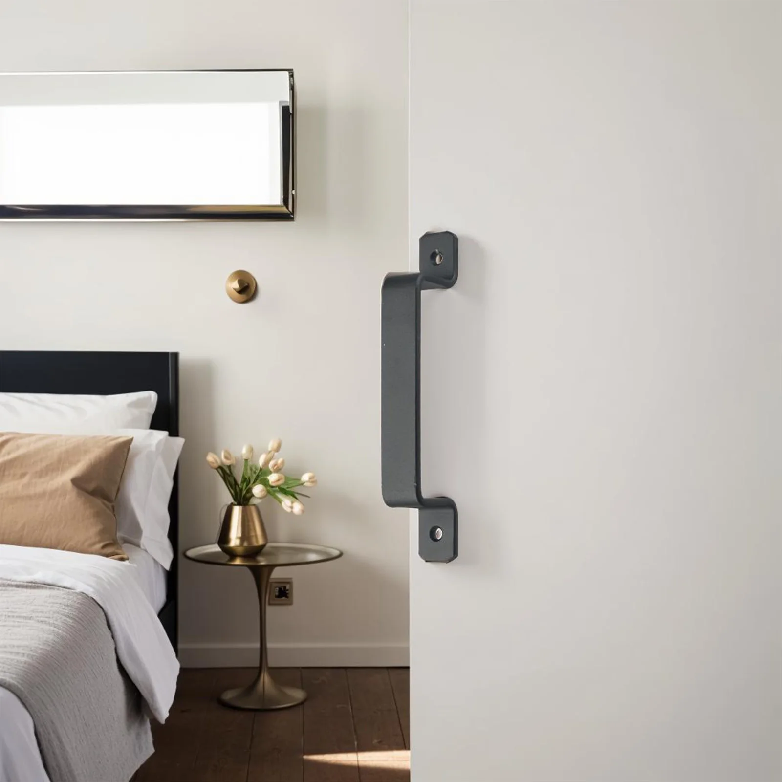 

190 мм дверная ручка сарая, черная железная матовая ручка для раздвижной двери, деревянная дверная открытая ручка, фурнитура, ручки для мебельного шкафа