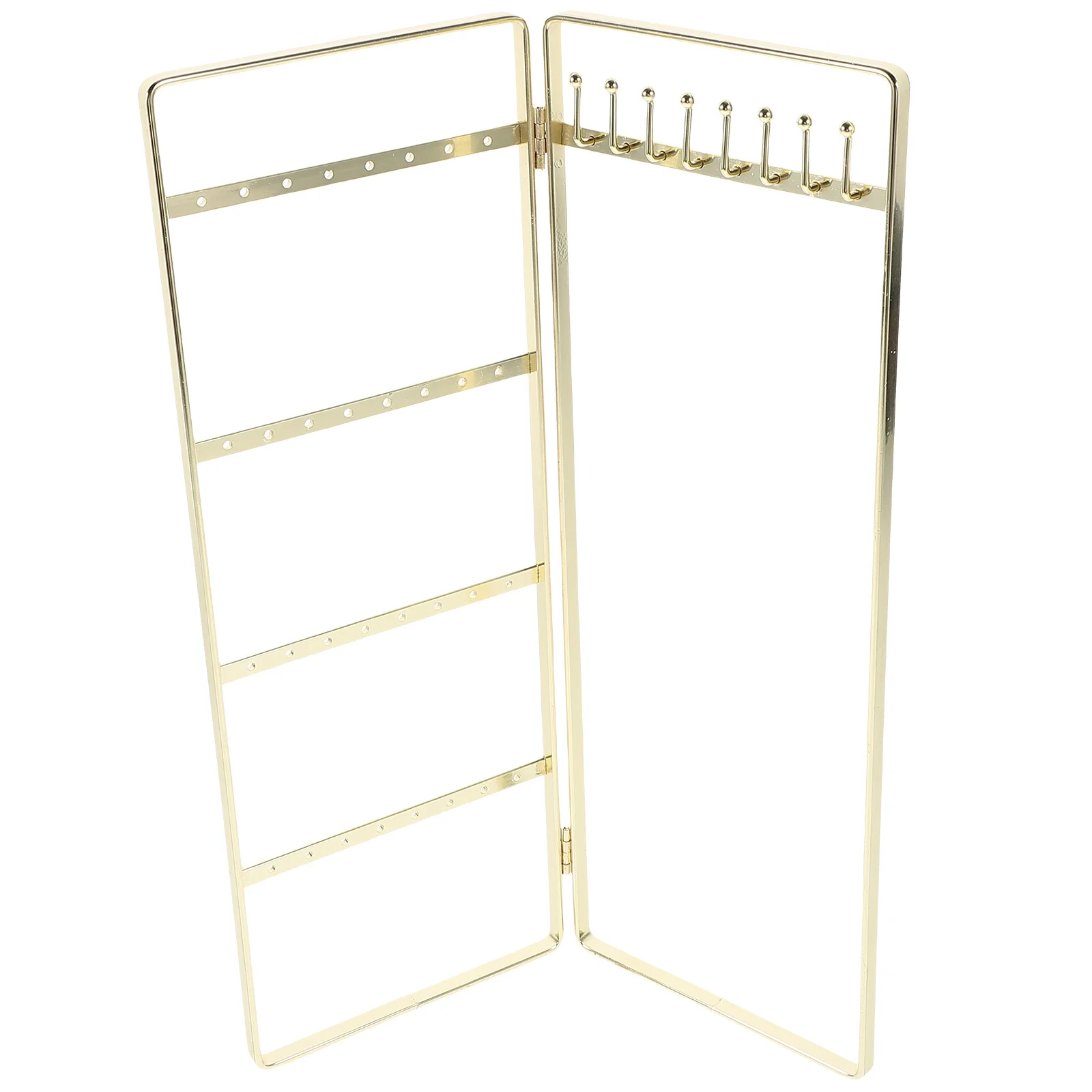 

Стойка для ювелирных изделий, Золотая железная подставка для серег, ожерелий, браслетов, органайзер, держатель, складной настольный держатель для хранения товаров для дома