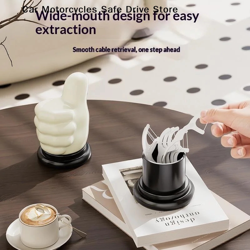 【CM】Creative Thumb Shape Toothpick Storage Box Multifunctional ABS Cotton Swab Box Toothpick Boxes Home Decorations Ornament 1PC
