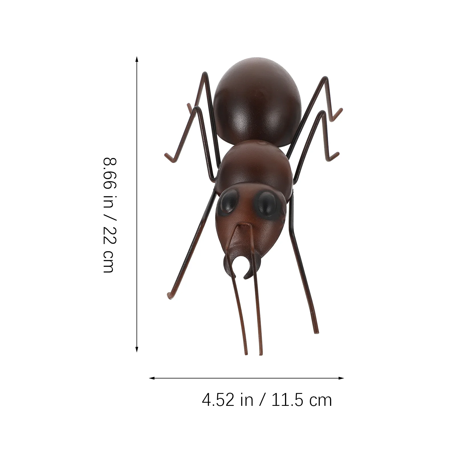 

Iron Ants Ornament Cute Statue Garden Decor Brown Decoration Balcony Lawn Adornment Durable Cartoon Design High Quality Gifts
