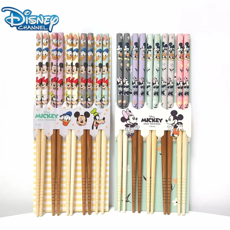 Disney Mickey Minnie Mouse Chopsticks Suit Cute Daisy Chopsticks Donald Duck Tableware Party Gift