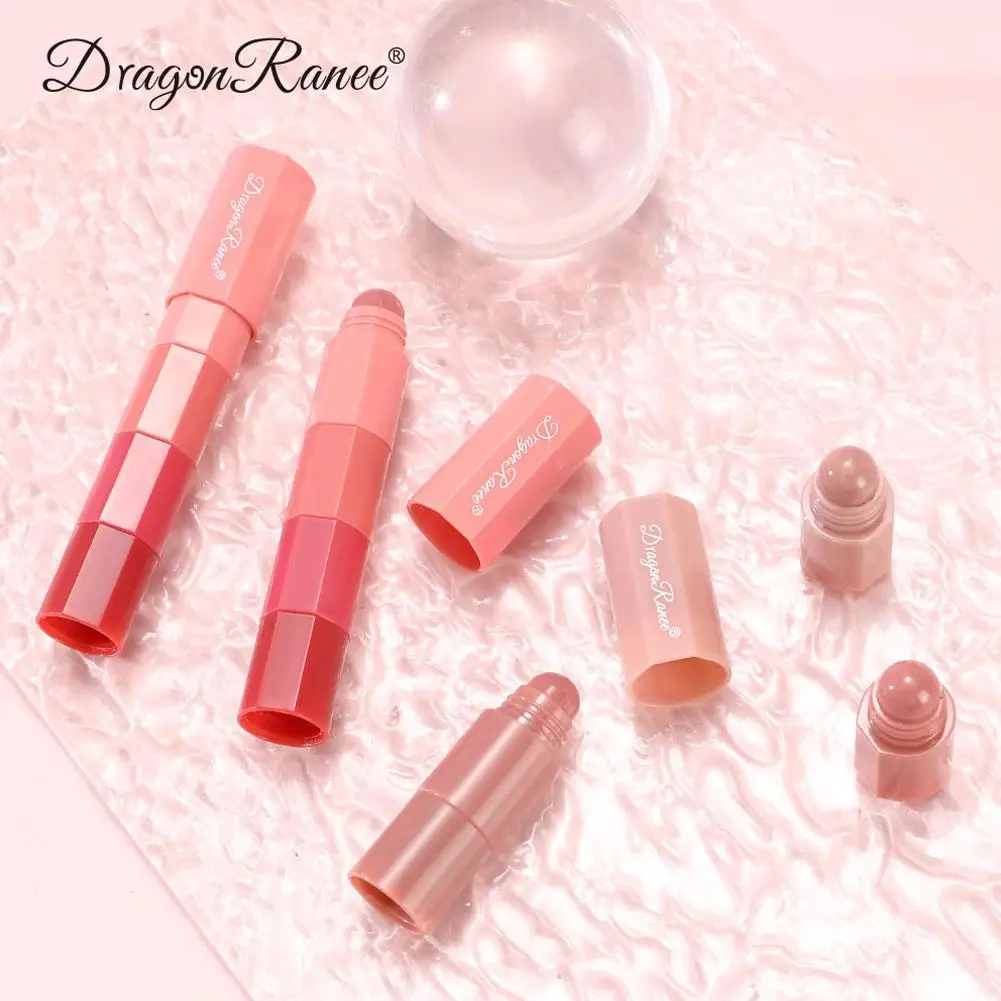 Penna per rossetto opaco in velluto 4 in 1 tazza impermeabile a lunga durata labbra lisce e fini linee di cosmetici schiarenti antiaderenti D4Z4