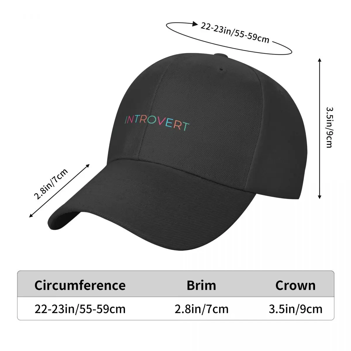 Gorra de béisbol Introvert para hombre y mujer, gorra militar, marca de lujo