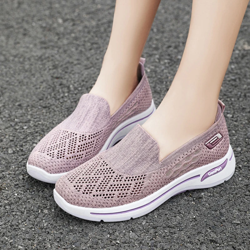 

Women's Lightweight Sneakers Spring and Autumn Mesh Breathable Casual Walking Shoes Non-slip Fitness Trainers