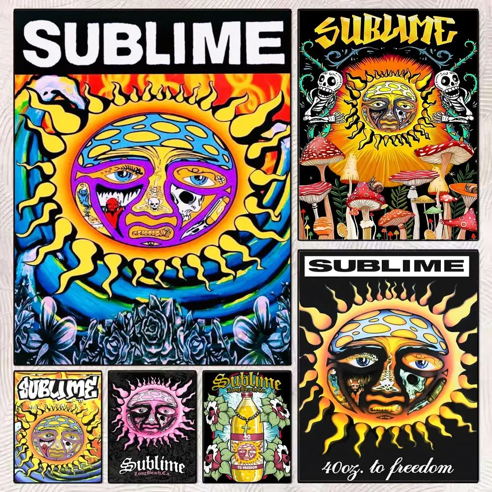 S-Sublime Band Reggae Poster HD Art Mural Wallart Poster กันน้ำวินเทจพิมพ์ตกแต่งสำหรับตกแต่งบ้าน DIY