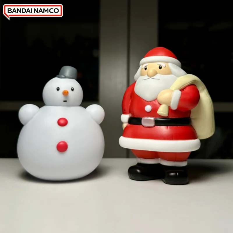 

Bandai Base Limited Santa Claus And Snowman shaped Advertising Balloon Man Soft Rubber Toy Action Figure Collectible