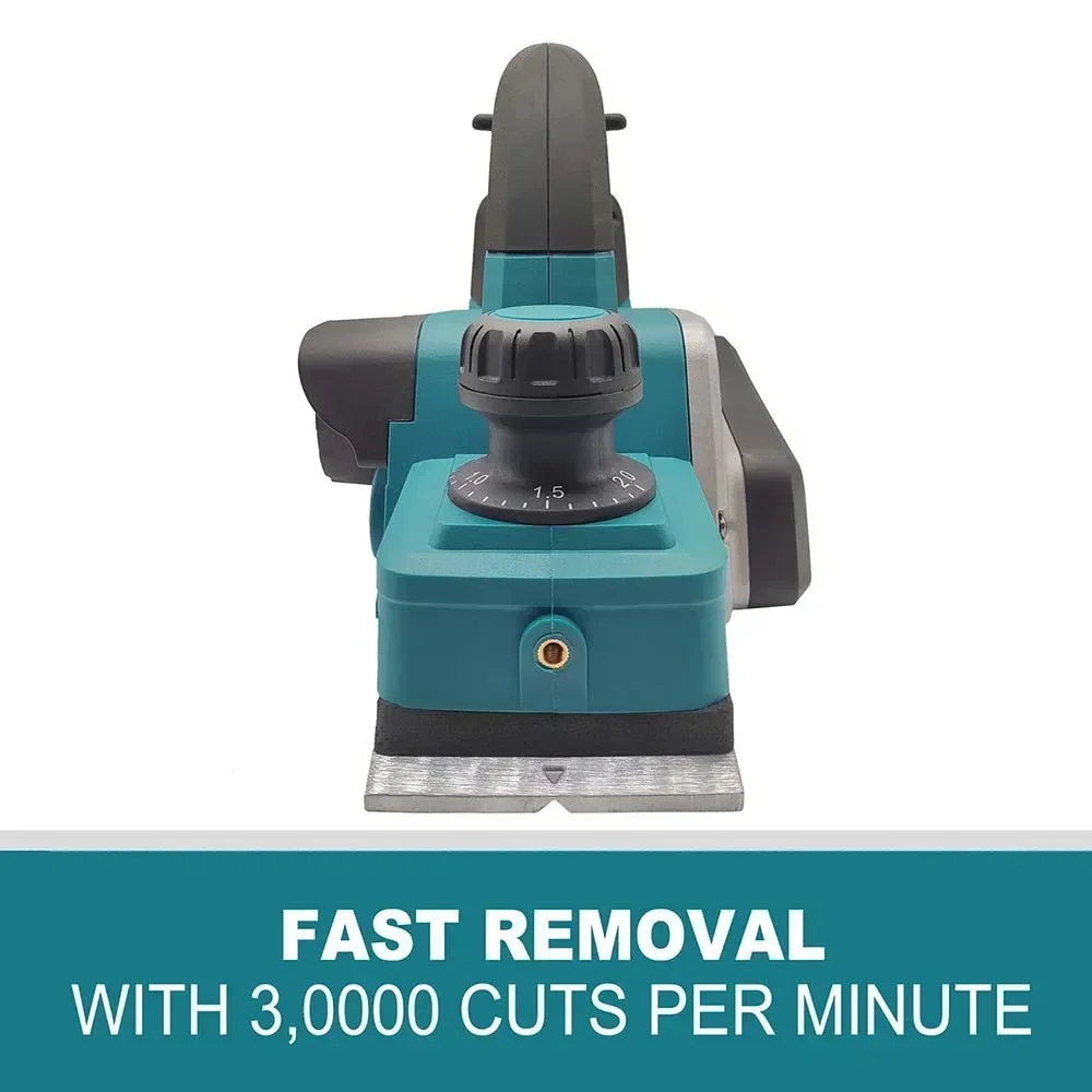 Imagem -03 - Plaina Elétrica Portátil sem Fio 82 mm 15000rpm Recarregável Elétrica Corte de Madeira Ferramenta de Móveis Faça Você Mesmo para Makita Bateria de 18v