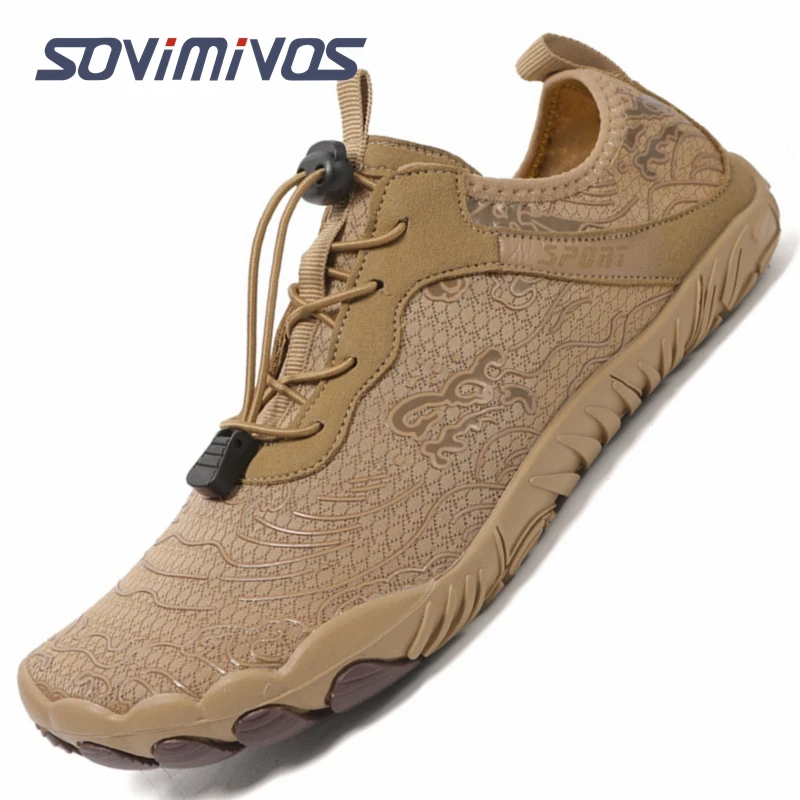 Men's and Women's Barefoot Shoes Wide Version Simple Walking Sports Shoes 2025 Lace Up Outdoor Lightweight Casual Running Shoes