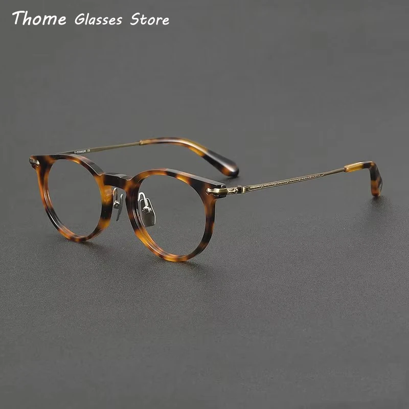 

Японский бренд ручной работы из ацетата в круглой оправе, дизайнерская оправа для очков, мужская оправа для очков, женская оправа для очков, модная новая ретро-оправа