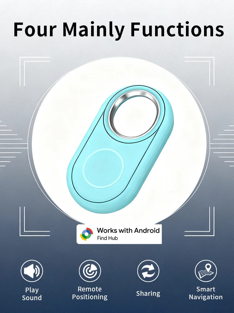 Google Find My Smart Tag Bluetooth Tracker Anti Lost Item Finder Locator for Android Keys Wallet Luggage Pet Replaceable Battery