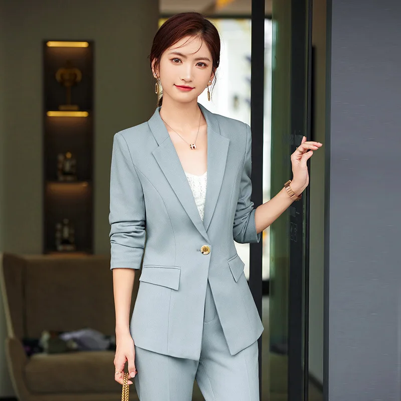 

Oversize 5XL Women Business Suits with Pants and Jackets Coat Autumn Winter Formal Pantsuits Professional Blazers Trousers Set