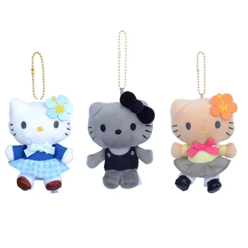 Simpatico uniforme scolastica giapponese Sanrio carbone cenere gatto peluche bambola ciondolo portachiavi ciondolo ragazza cuore regalo regalo di compleanno