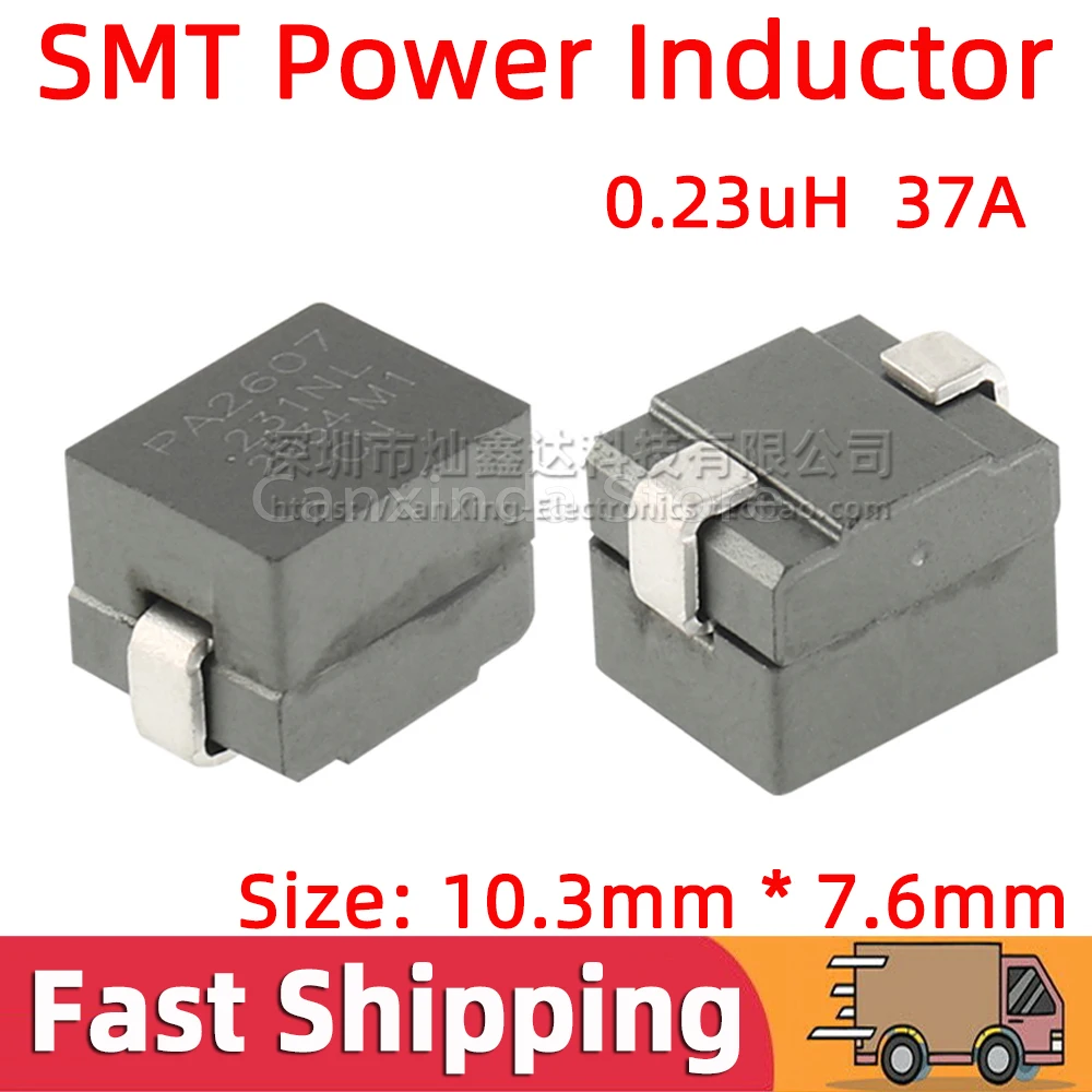 5pcs PA2607.231NL SMD SMT Moulded Power Inductor Inductance 0.23uH 37A High Current Filter 10.3*7.6mm