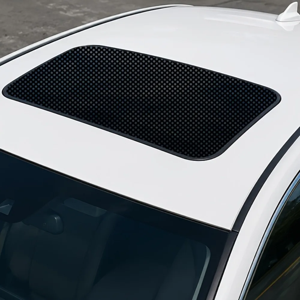 1Roll Black Perforated Vinyl Privacy Car Window Film One-Way See-Through Privacy Film Self-Adhesive for Car RV UV Protection view 6