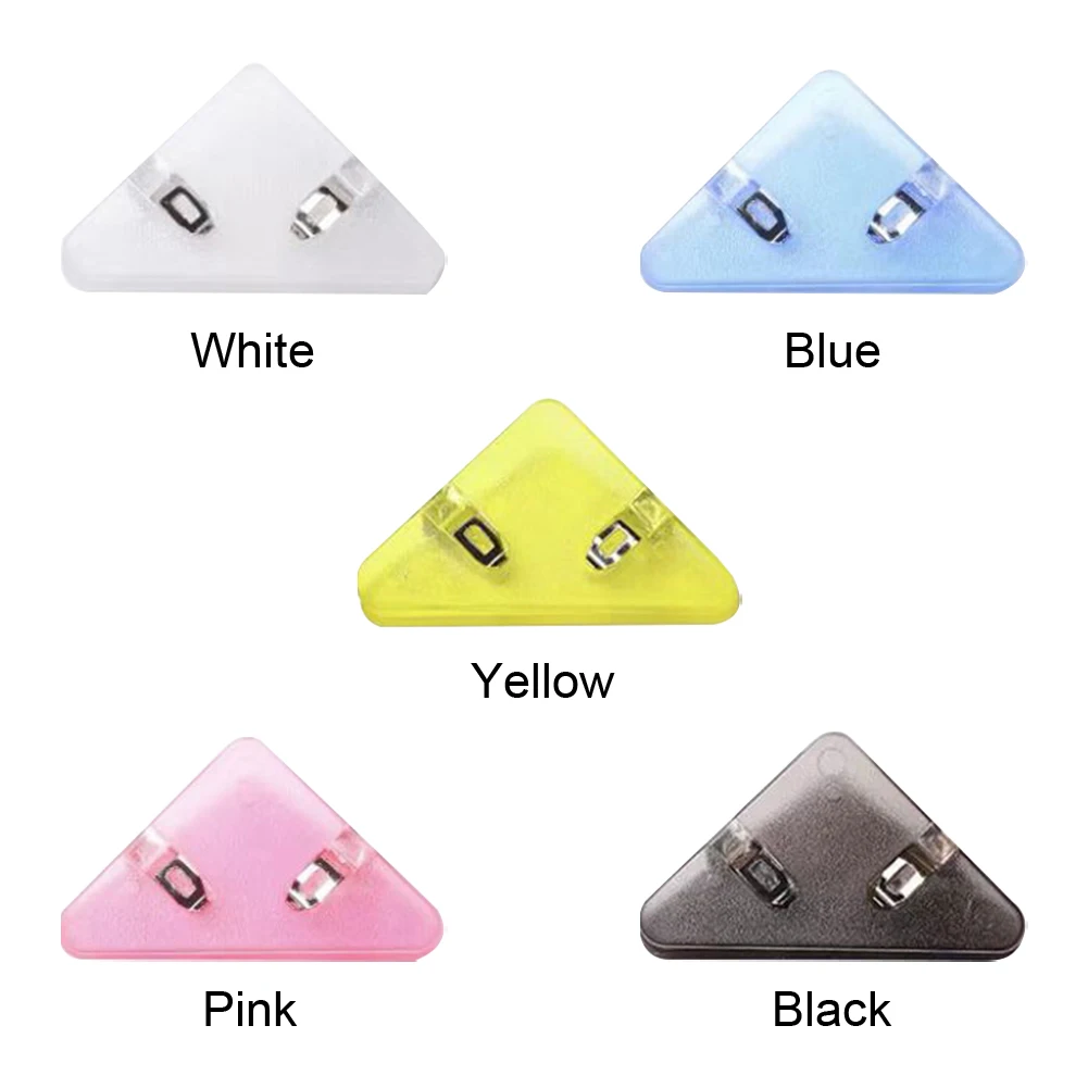 Trombone d'angle triangulaire pour le stockage des examens des étudiants, marque-page de bureau, étagère de bureau, classeur de collations, 5 pièces