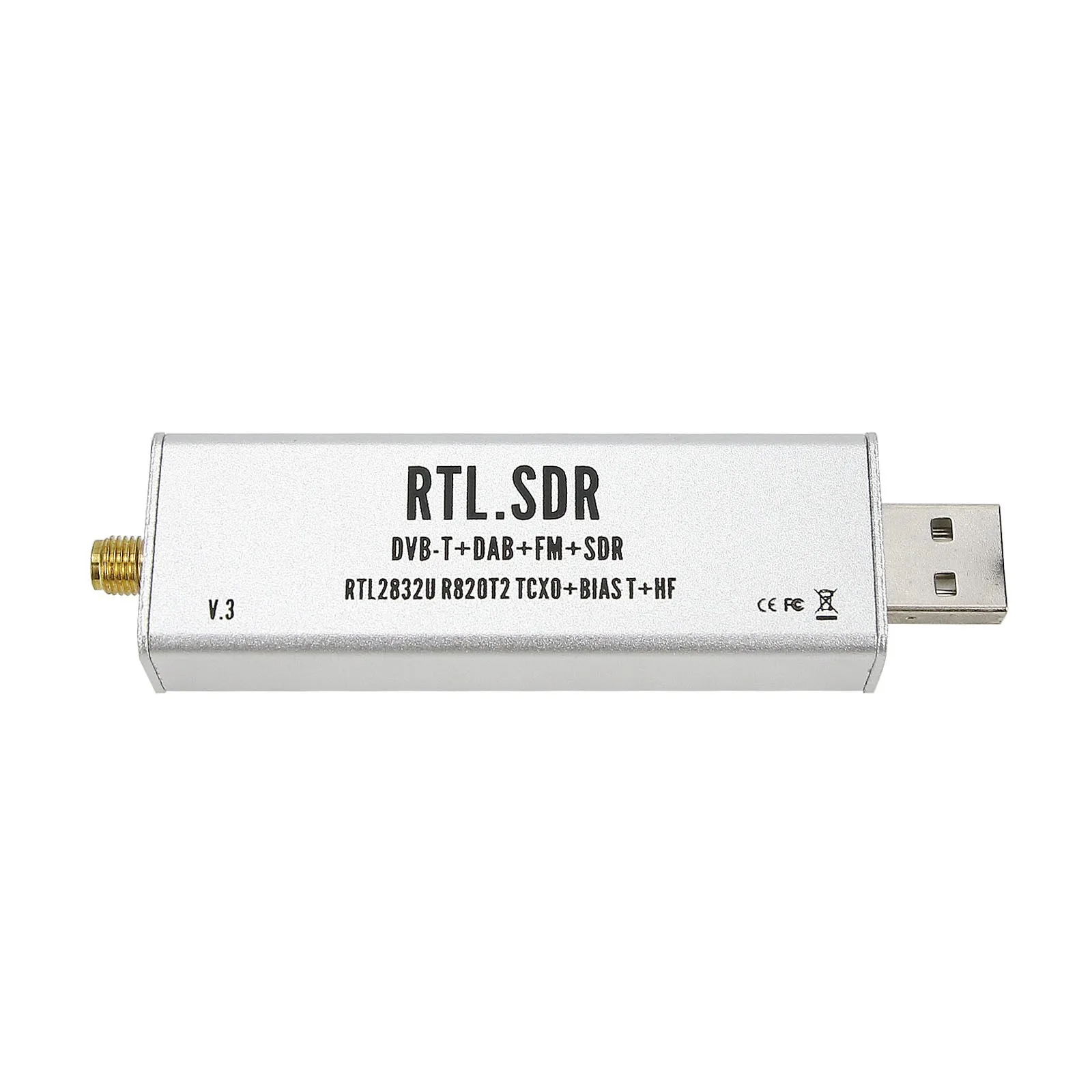 0.1MHz-1.7GHz TCXO Stable Full Band for RTL SDR Receiver Full Kit With Antenna Aviation Band ADSB