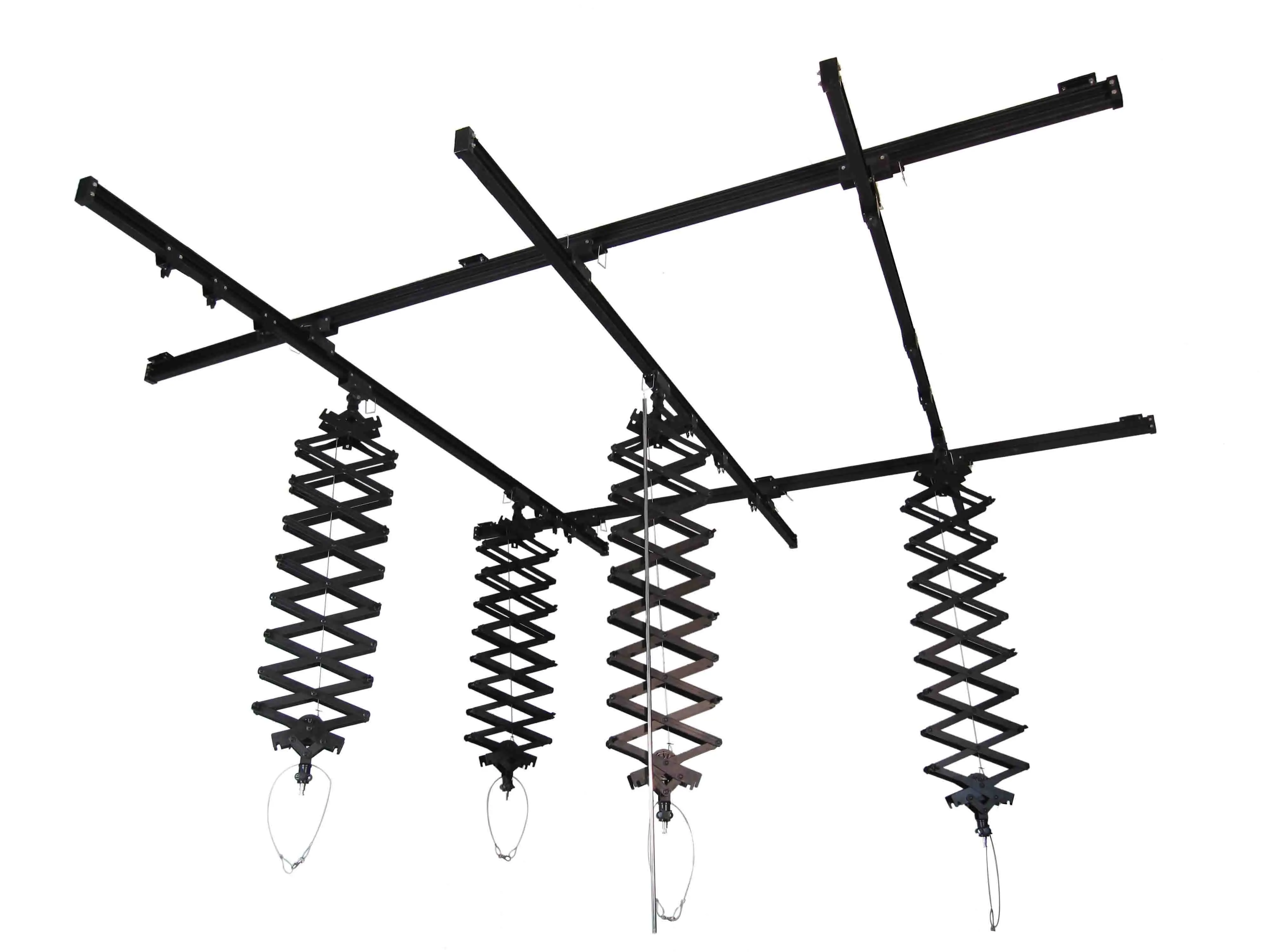 SK0546 Sky Track Kit 2.7*2.7m rails and 4 Pantograph Track Lighting System Sky Rail