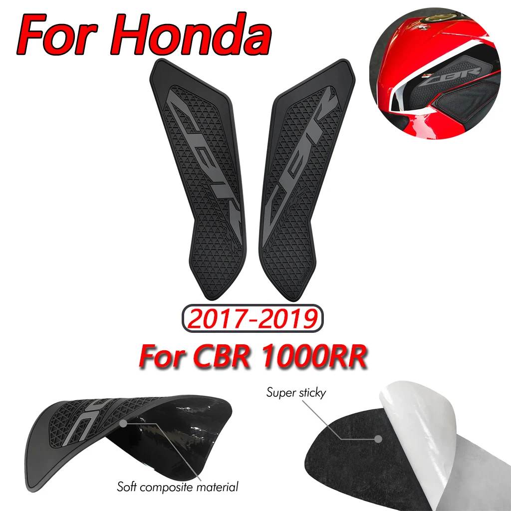 لهوندا CBR 1000RR 2017-2019 دراجة نارية تعديل خزان الوقود وسادة واقية خزان الوسادة المضادة للانزلاق ملصق