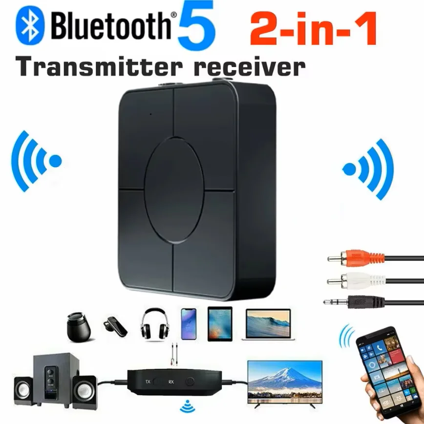 

AUX Bluetooth 5,0 передатчик приемник RCA разъем 3,5 мм беспроводной Bluetooth 5,0 аудио музыка стерео адаптер для ПК динамик ТВ автомобиль
