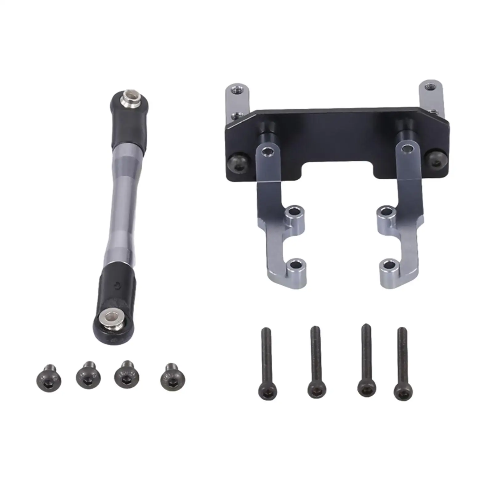 Metal Servo Base Stand for Axial SCX10 II 90046 AR44 Axle RC Car Crawler Steering Servo Mount with Link Rod Kit