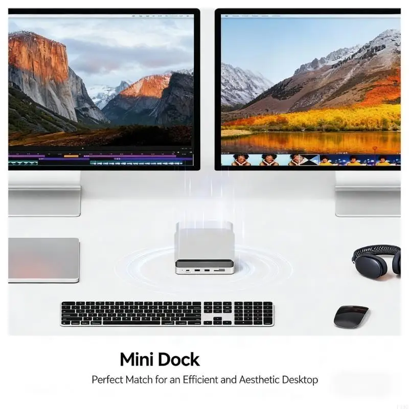 Multifunction Dock Stand for Mini Features 8TB M.2 SSD and HDTV 4K Output F19E