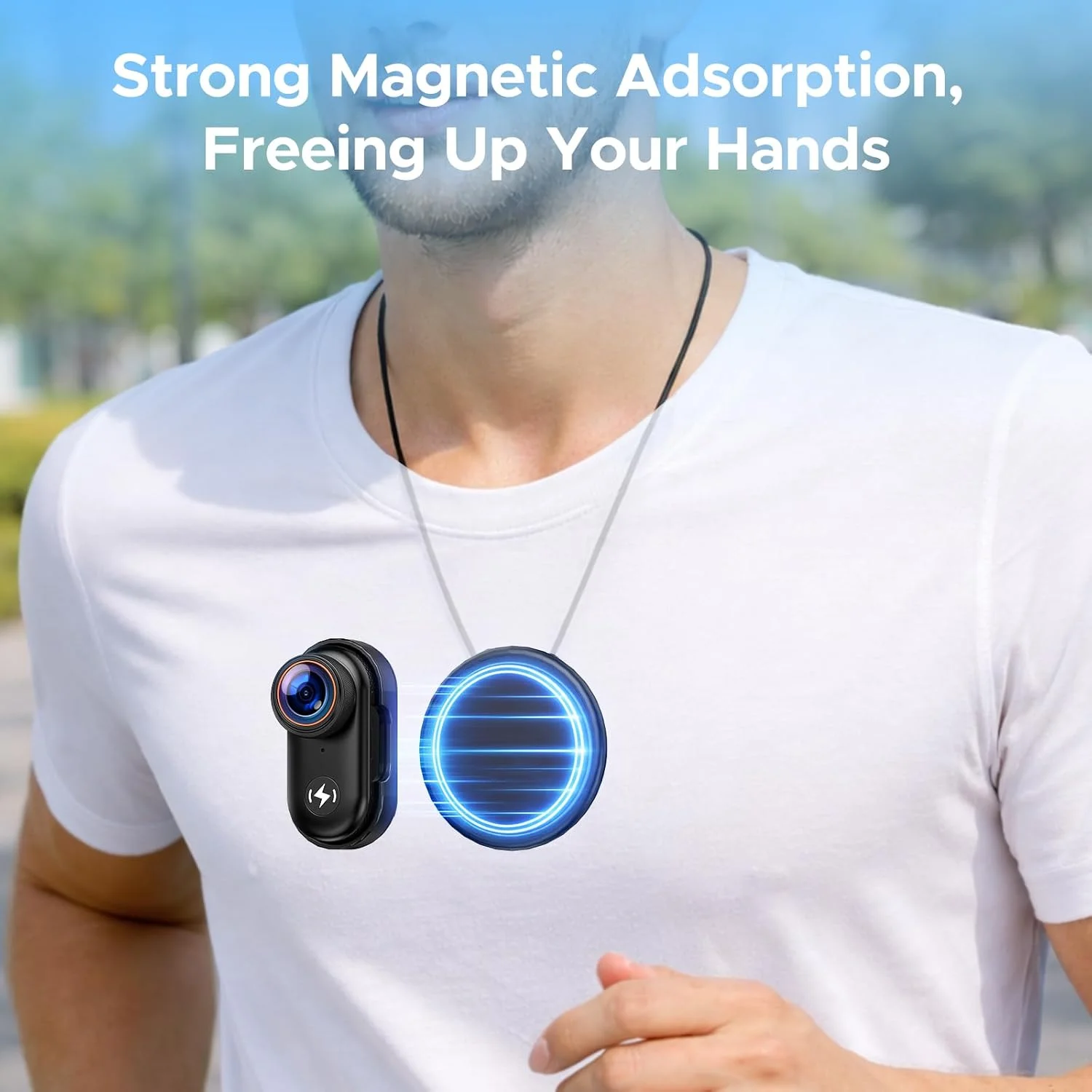 New Sports Camera 4K Body Action Wearable Body Camera Magnetic Thumb Size Action Cam Stabilization Audio/Video Recording Action view 5