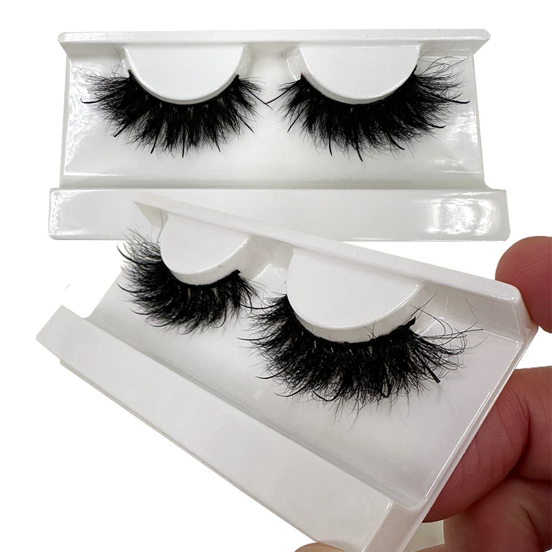 Cruelty Free vegan Lashes Wet Wispy Eyelash 18mm 20mm 25mm Spike Russian Volume Fluffy Faux Mink Lashes wholesales