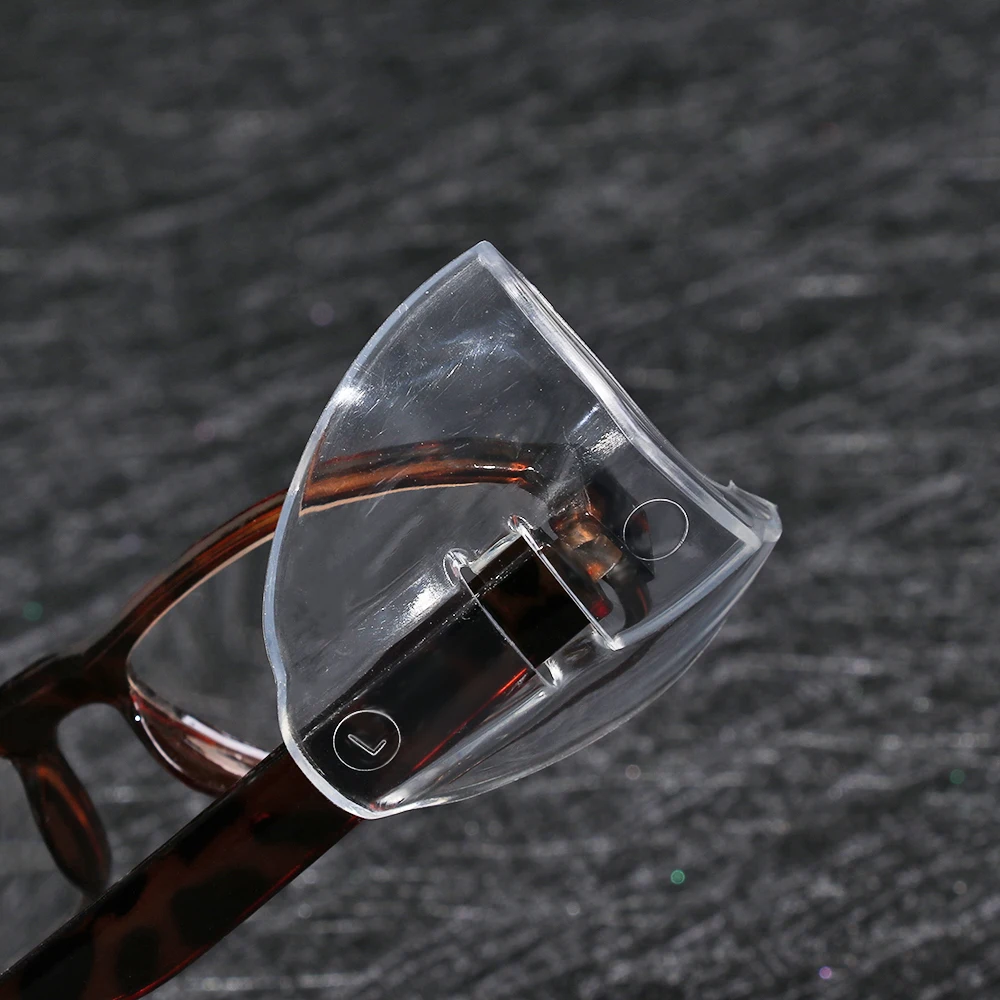 2Pcs Clear Safety Eye Glasses Side Shields For Glasses Slip-On Safety Glasses Flexible Fits Shield Universal