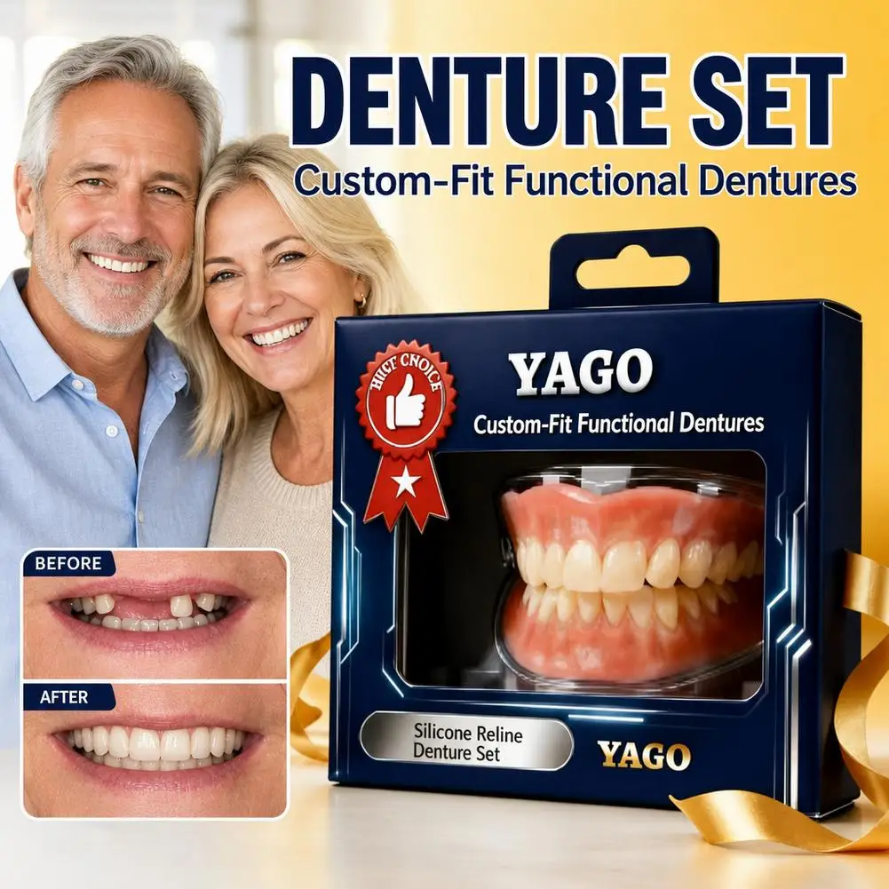 Reusable Silicone Dentures Comfort Handmade Upper Lower False Teeth Temporary Cosmetic Dentures For Outdoor Use Smile Oral Care