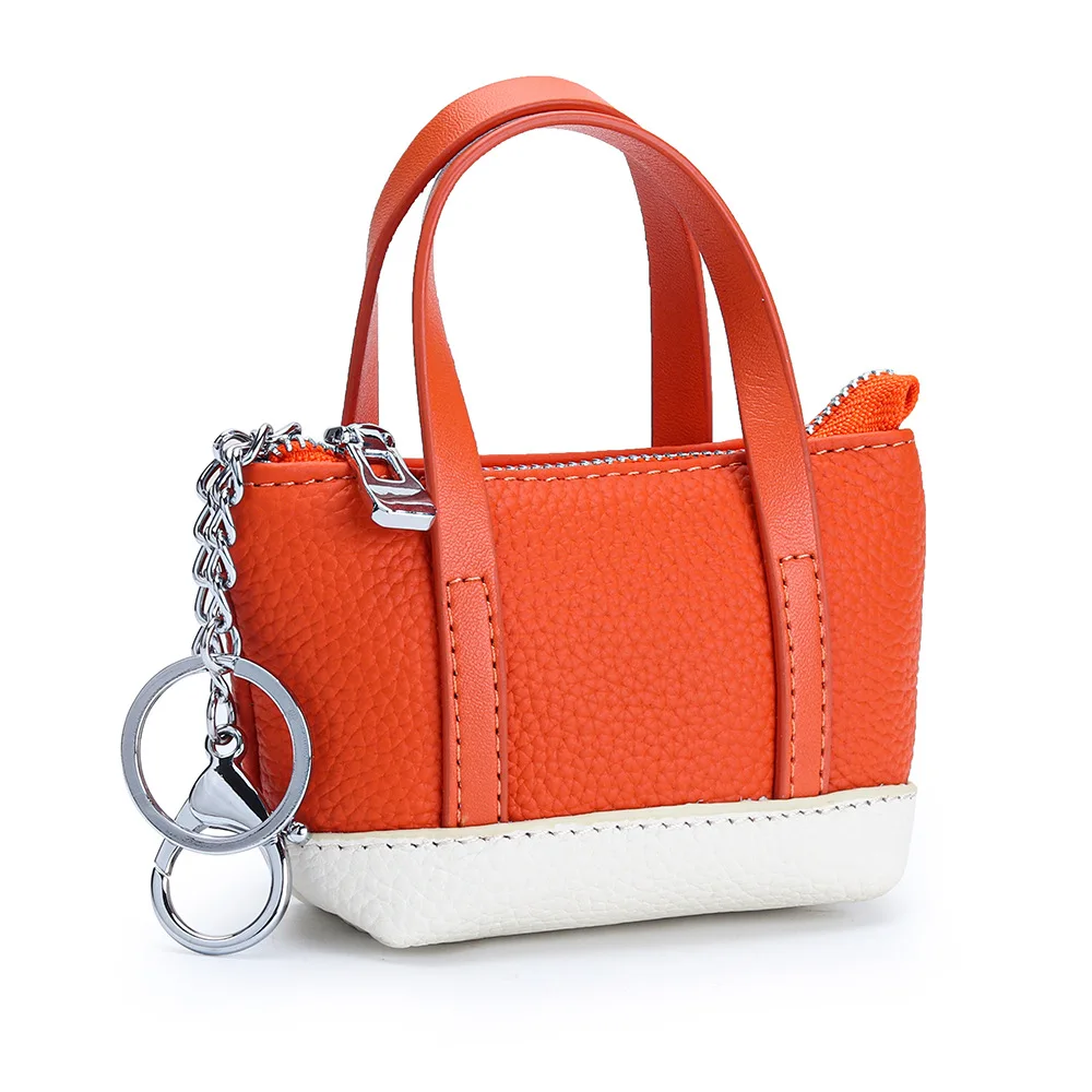 

Модный женский мини-кошелек-ключница из натуральной кожи с цветовыми блоками, чехол для губной помады, брендовый кошелек для помады и ключей