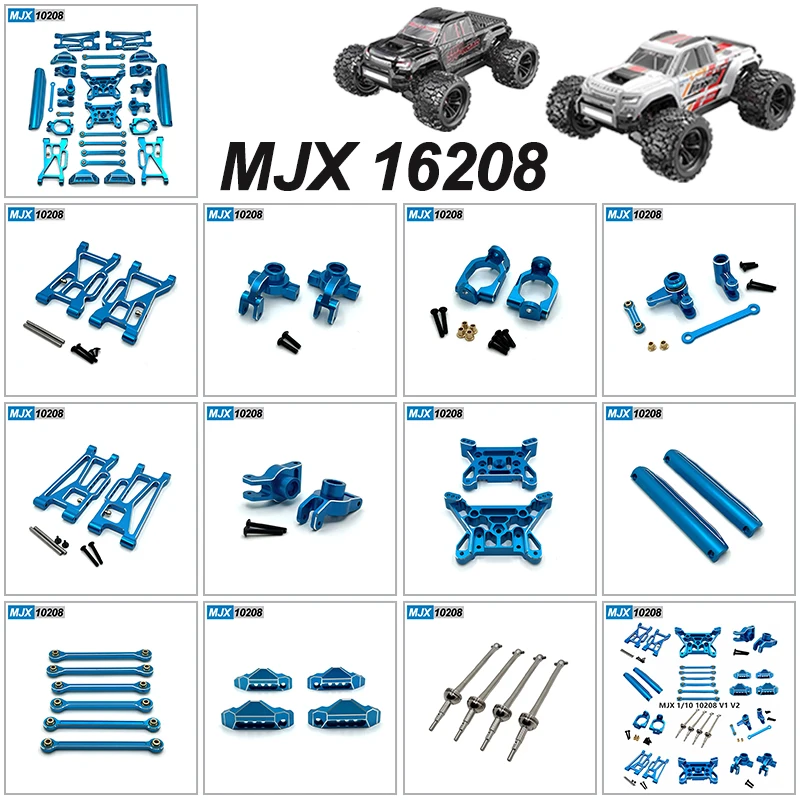 

MJX 10208 Hyper Go 1/10 RC Car Metal upgrade parts Front and rear swinging arm steering cup Pull rod shock absorber bracket