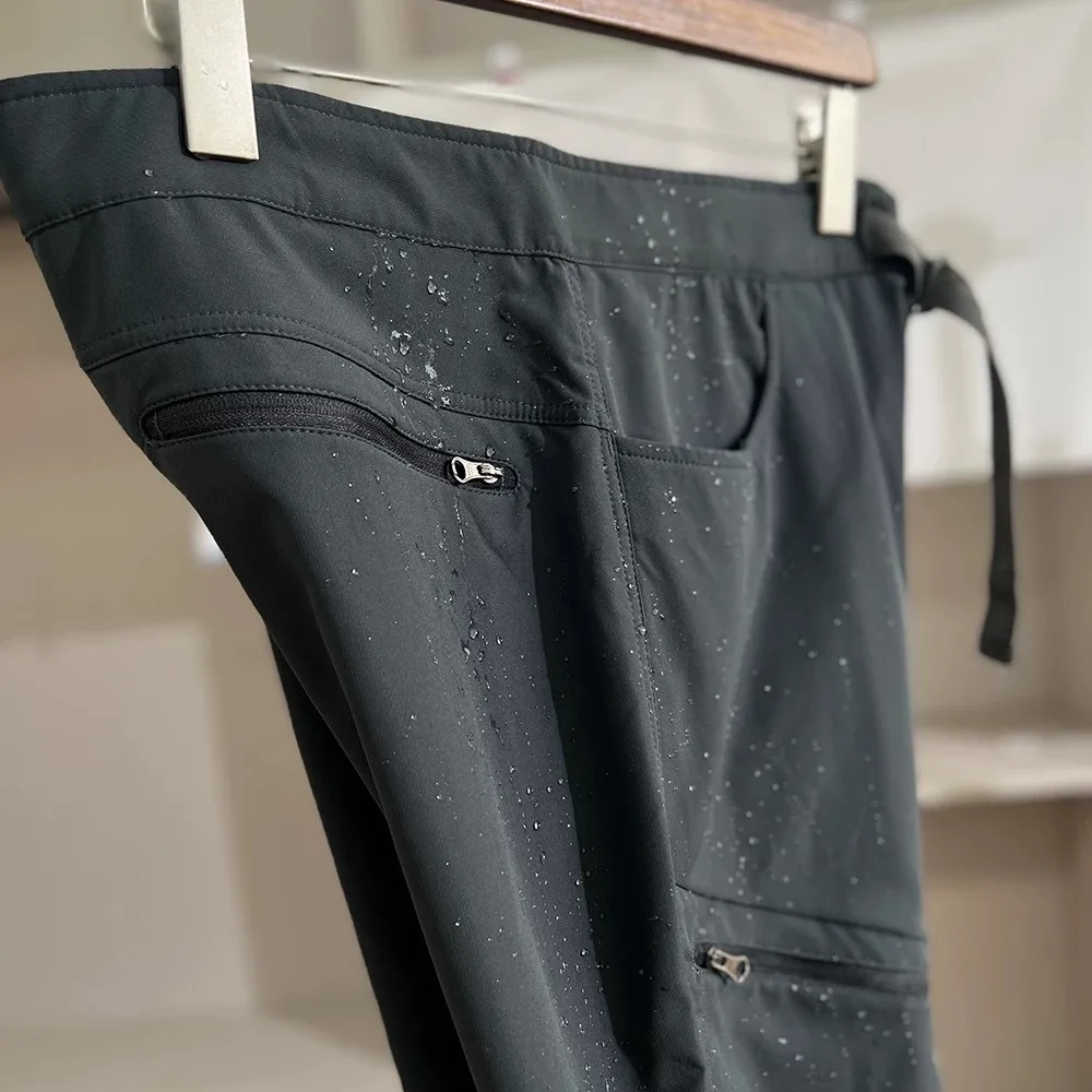 Men's Outdoor Casual Straight Leg Pants Spring Summer Lightweight Breathable Wear Resistant Elastic Hiking Trousers
