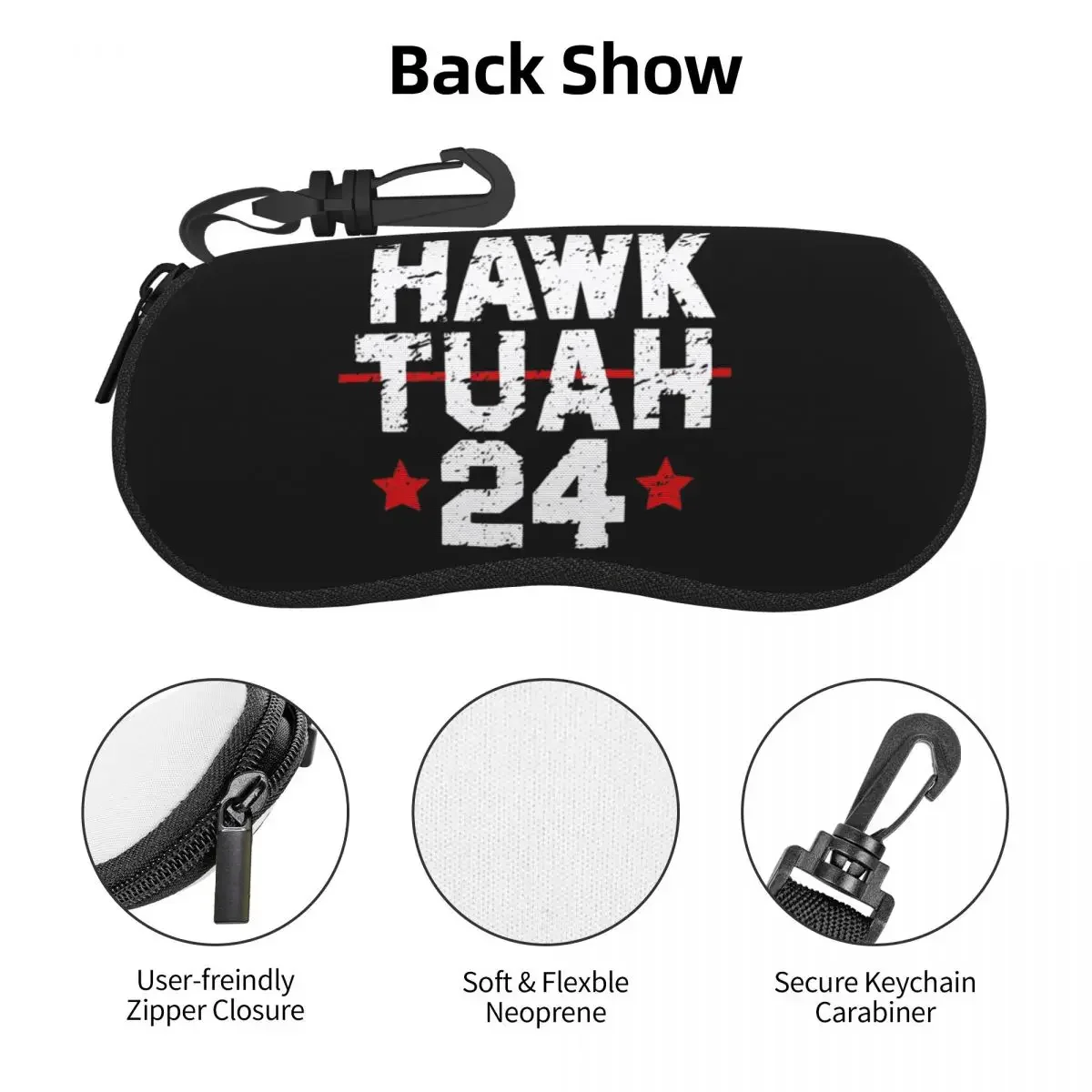 Hawk Tuah Funny Meme Glasses Case Fashion Eyewear Box Print occhiali da vista