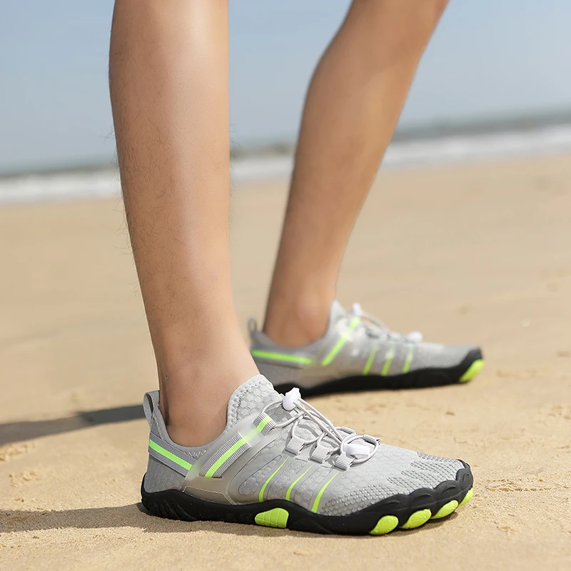 Zapatos de agua descalzos para hombre, zapatillas transpirables de secado rápido, color agua de mar y Río, zapatillas de playa suaves