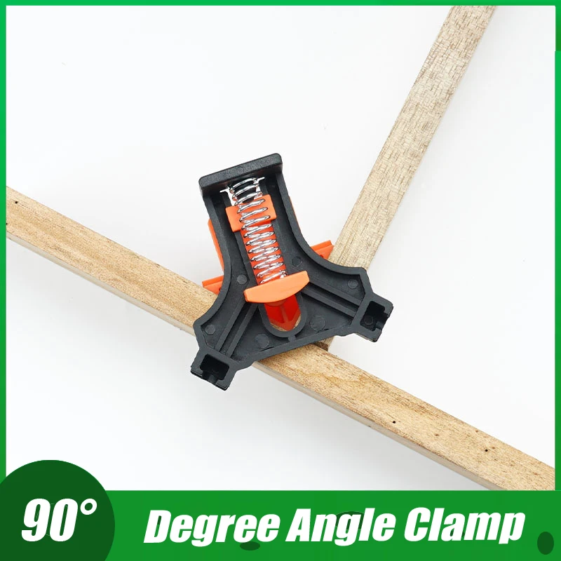 

Heavy Duty Spring Clamp 90 Degree, Quick Release Corner Fixer for Woodworking/Picture Framing, Angle Locking Tool 1PCS