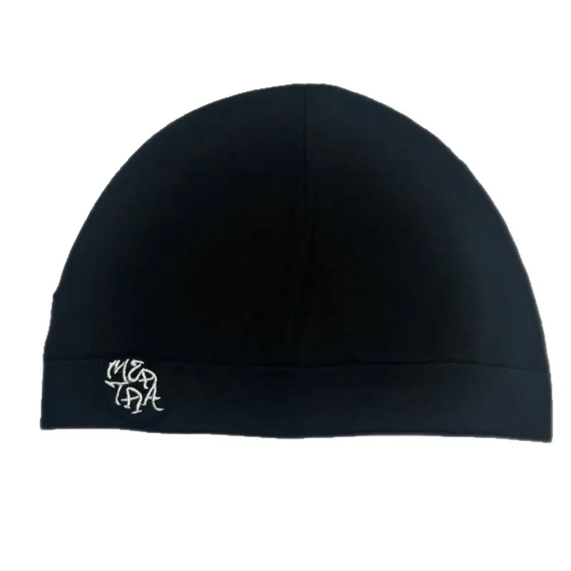 Berretto con lettera ricamata minimalista Berretto con teschio in maglia sottile Cappello unisex morbido e leggero Streetwear Y2K Hip Hop Punk Rock Accogliente