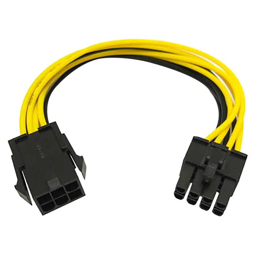 

6-контактный на 8-контактный удлинительный кабель преобразователя PCI для видеокарты, удлинительный кабель «мама-папа», разъем питания